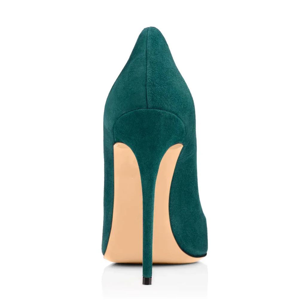 Women's Suede High Heel Stiletto Pointed Toe Fashion Shoes - Styeenigma