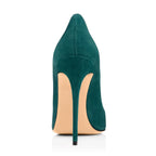Women's Suede High Heel Stiletto Pointed Toe Fashion Shoes - Styeenigma