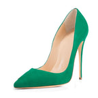 Women's Suede High Heel Stiletto Pointed Toe Fashion Shoes - Styeenigma