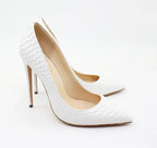 Women's Snake Print Pointed Toe High Heels – Fashion Stiletto - Styeenigma