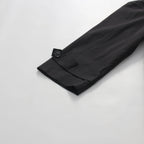 Black Belted Trench Coat Women | Oversized Lapel Short Trench Jacket - Styeenigma