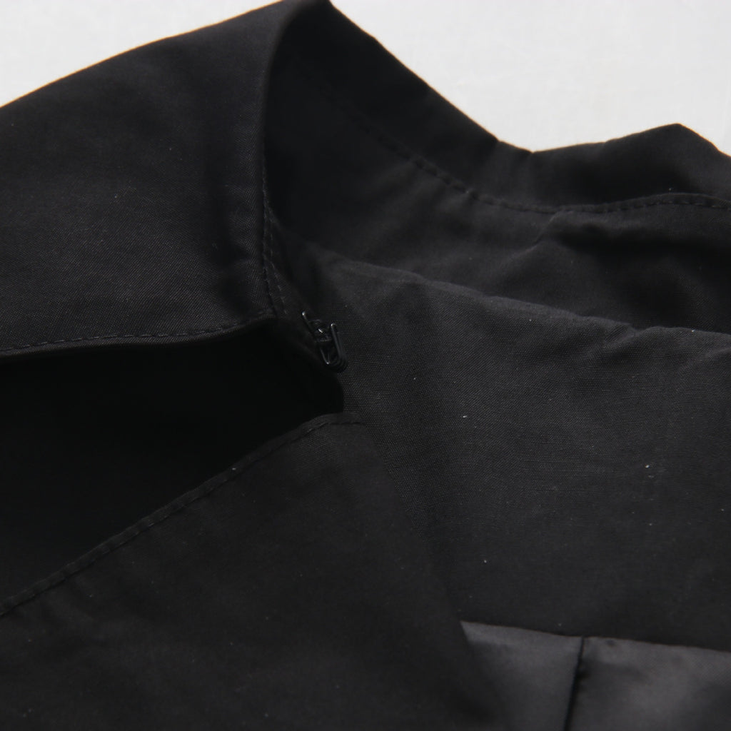 Black Belted Trench Coat Women | Oversized Lapel Short Trench Jacket - Styeenigma