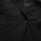 Black Belted Trench Coat Women | Oversized Lapel Short Trench Jacket - Styeenigma