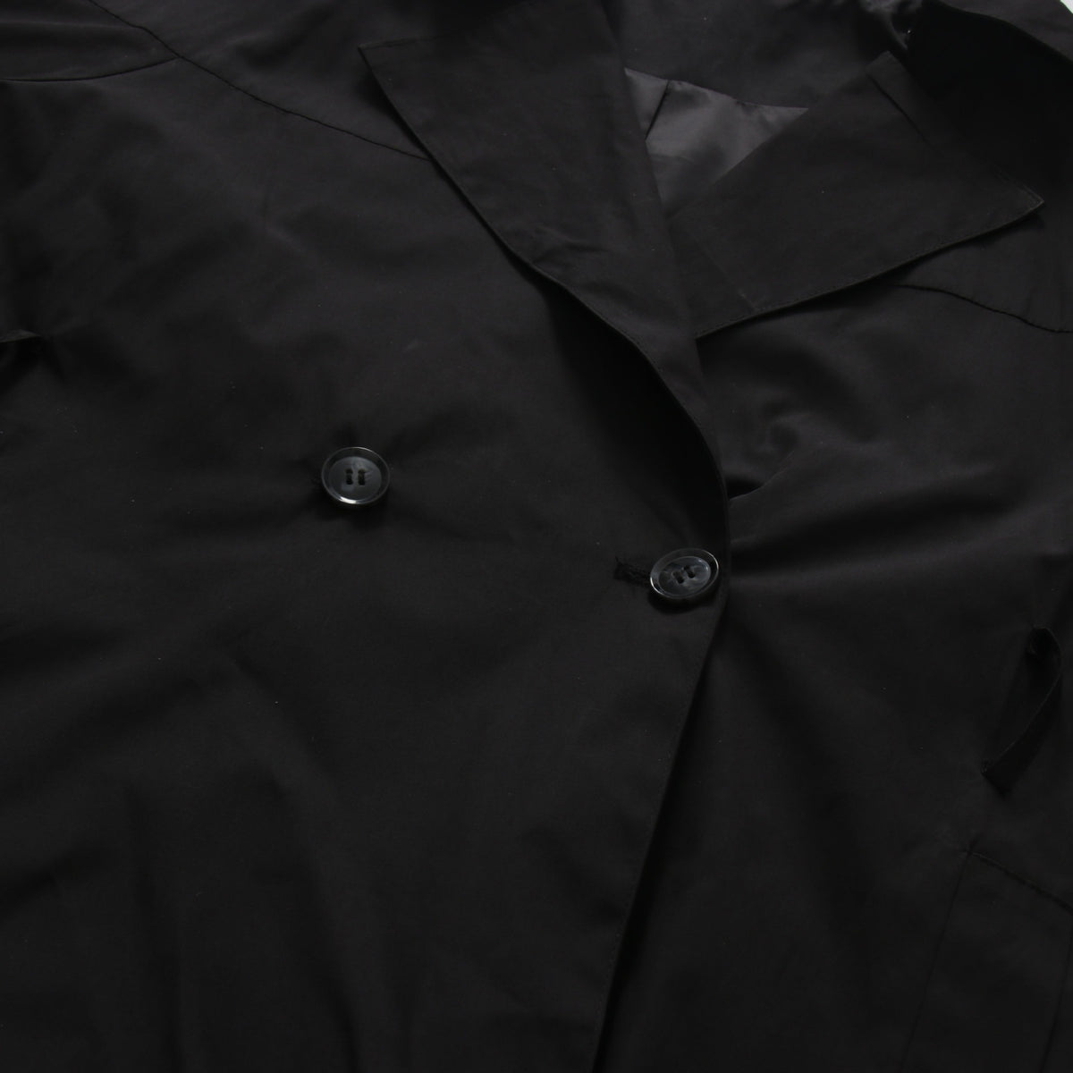 Black Belted Trench Coat Women | Oversized Lapel Short Trench Jacket - Styeenigma