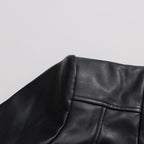 Black Belted Blazer Jacket | Structured V-Neck Utility Jacket with Gold Buckle - Styeenigma