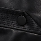 Black Belted Blazer Jacket | Structured V-Neck Utility Jacket with Gold Buckle - Styeenigma