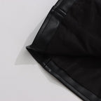 Black Belted Blazer Jacket | Structured V-Neck Utility Jacket with Gold Buckle - Styeenigma