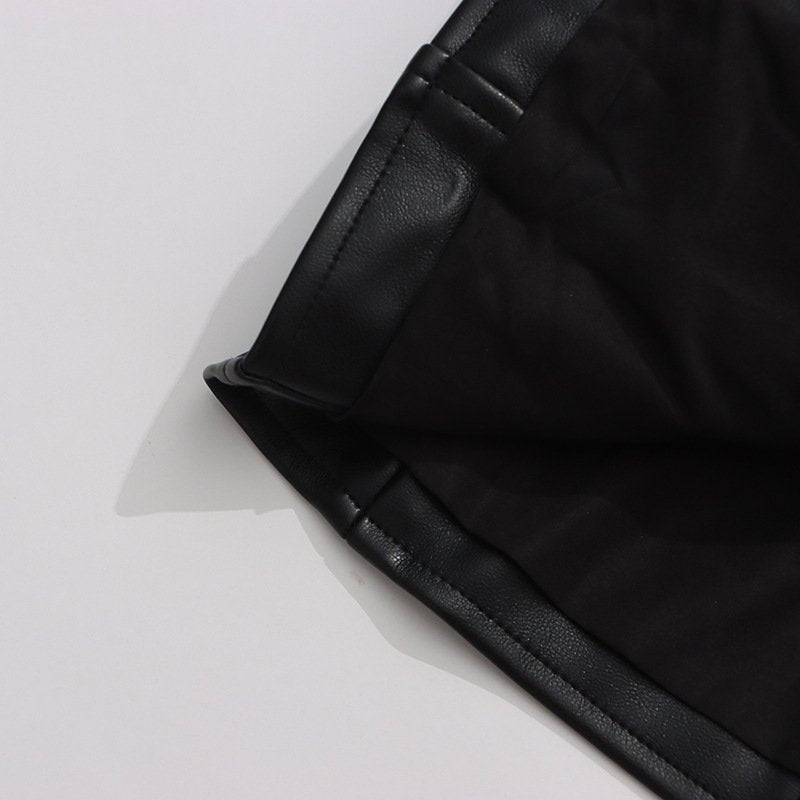 Black Belted Blazer Jacket | Structured V-Neck Utility Jacket with Gold Buckle - Styeenigma