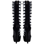 Black Lace-Up Platform Knee-High Stiletto Heels – Sexy Nightclub & Party Boots - Styeenigma