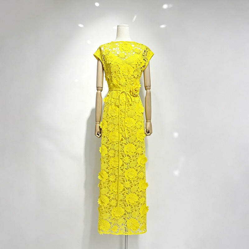 Cap Sleeve Lace Maxi Dress | Elegant Evening Gown | Formal Party Dress for Women