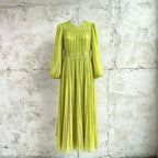 Casual Pastoral Maxi Dress Women's Round Neck Embroidered High Waist Pleated Long Dress - Styeenigma