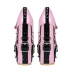 Women's Y2K Platform Mary Jane Heels - Ultra High Chunky Block Heel Pumps with Chain Rivet Buckle, Kawaii Punk Gothic Lolita Cosplay Shoes - Styeenigma