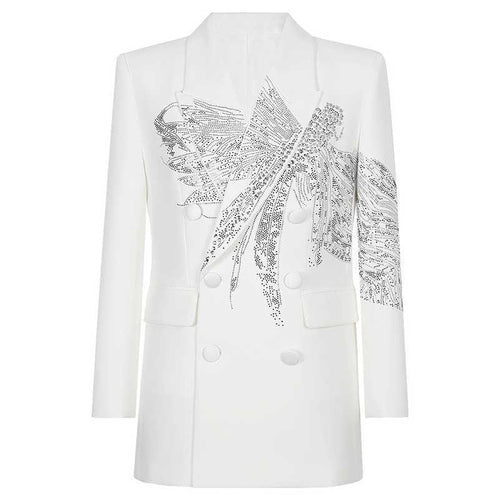 Blazer Coat for Women | Mid-Length in Classic Black & White - Styeenigma