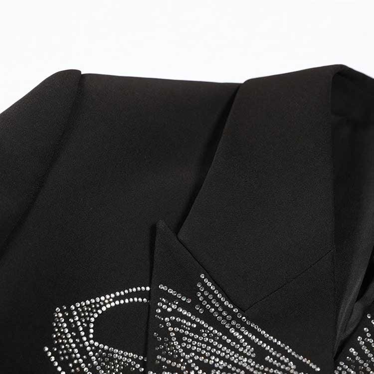 Blazer Coat for Women | Mid-Length in Classic Black & White - Styeenigma