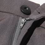 High-Waist Slim Fit Trousers – Elegant Grey Pants For Women