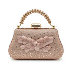 Leaf Appliqué Party Shoes & Matching Bag with Stiletto Heel - Styeenigma