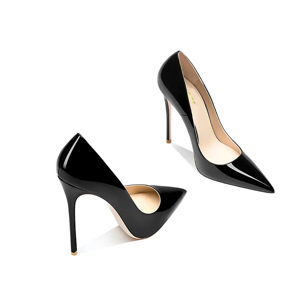 Women’s Pointed Toe High Heels – Patent Leather Wedding & Evening Shoes - Styeenigma