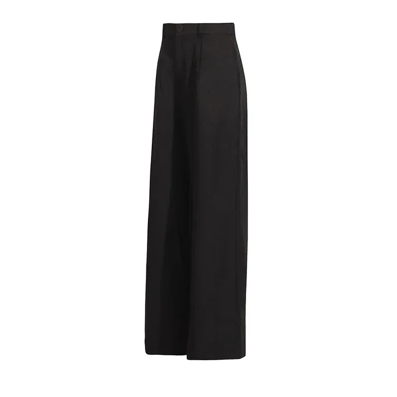 High Waist Premium Look Wide-Leg Casual Pants for Women - Styeenigma