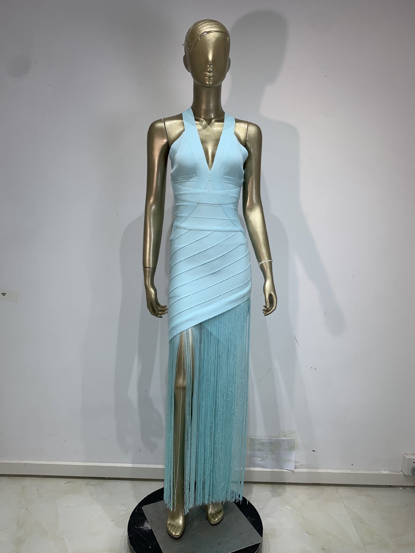 V-Neck Sleeveless Fringe Midi Dress | Beach Vacation Cover-Up & Summer Party Dress