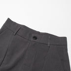 High-Waist Slim Fit Trousers – Elegant Grey Pants For Women