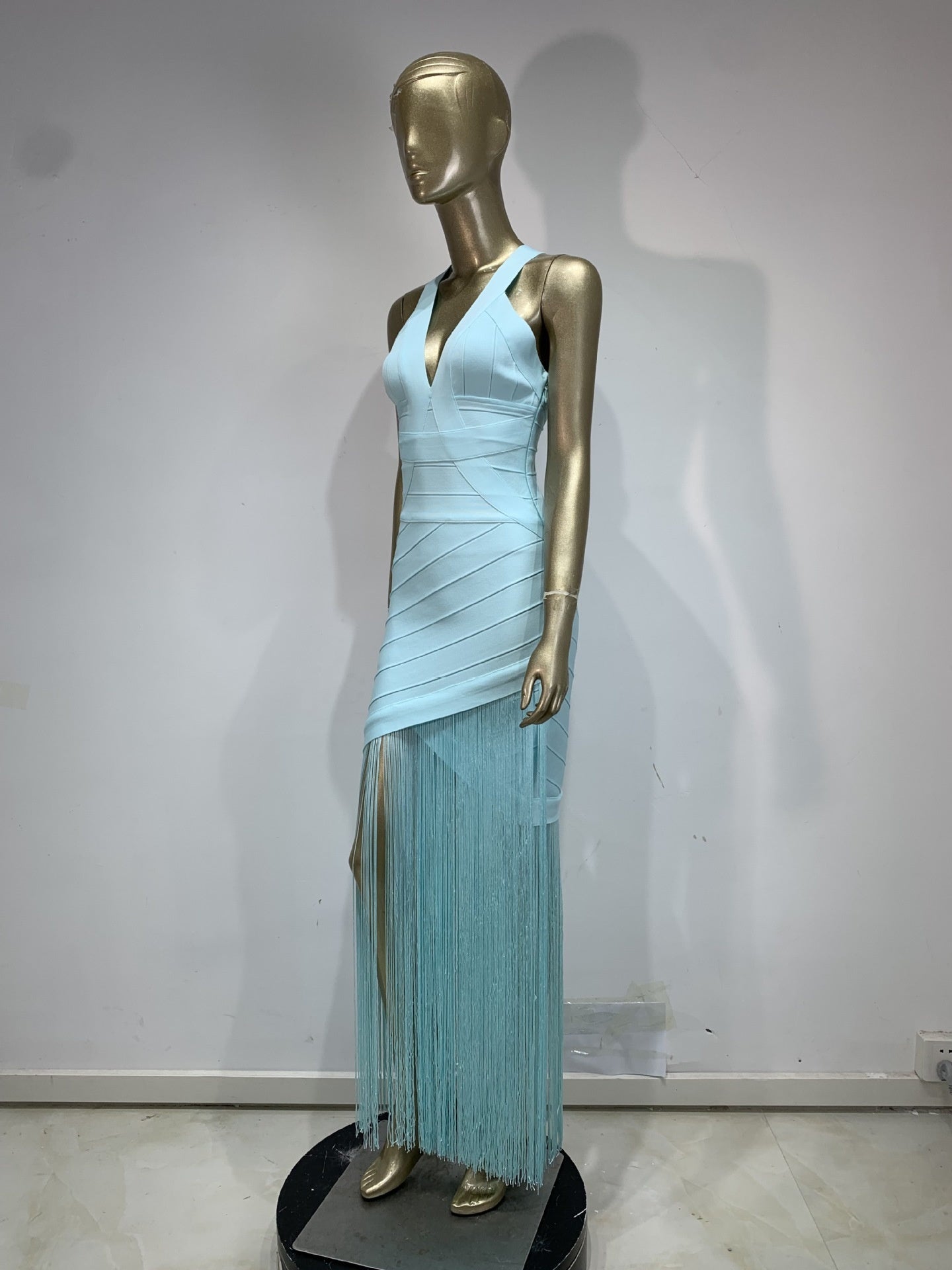 V-Neck Sleeveless Fringe Midi Dress | Beach Vacation Cover-Up & Summer Party Dress