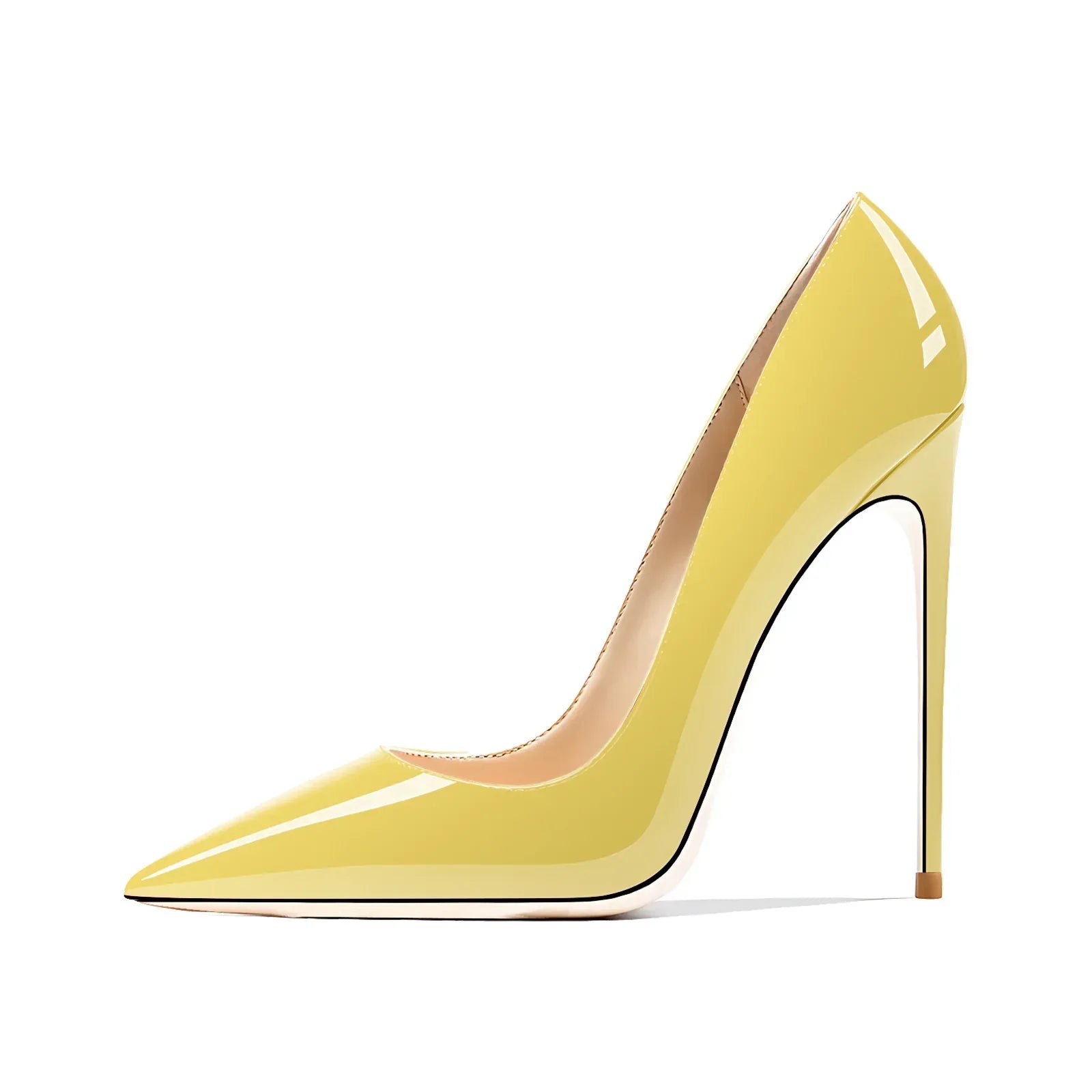 Women’s Pointed Toe High Heels – Patent Leather Wedding & Evening Shoes - Styeenigma