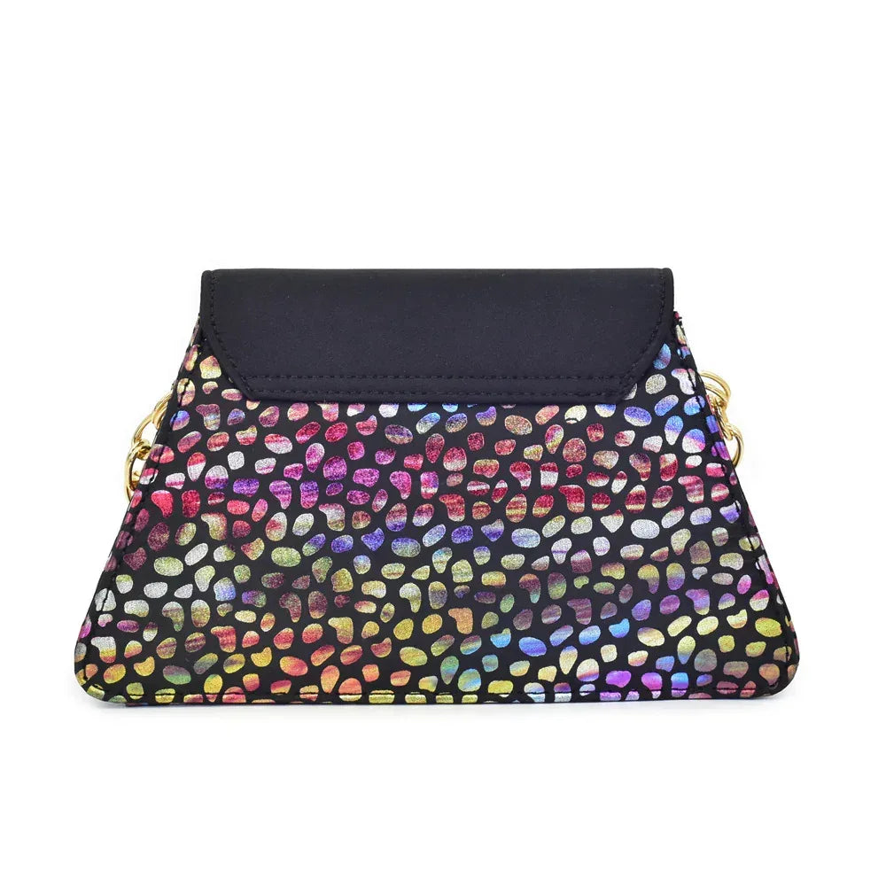 Diamond Peep Toe Chunky Heel Shoes & Evening Bag Set - Styeenigma