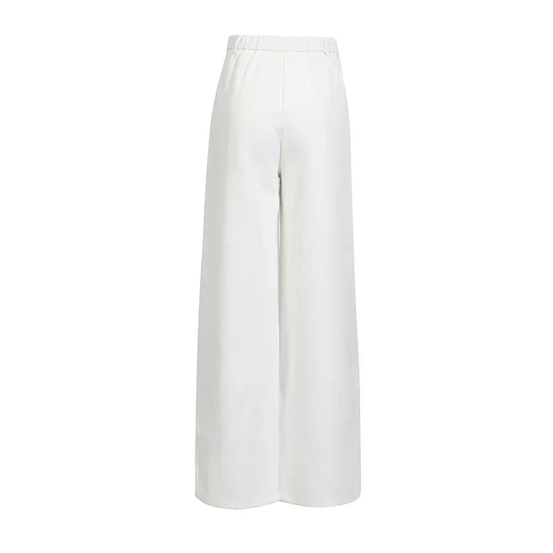 High Waist Premium Look Wide-Leg Casual Pants for Women - Styeenigma