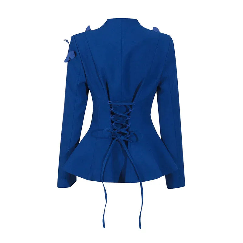 Elegant Two-Piece Set – 3D Embroidered Jacket & High-Waist Pleated Skirt - Styeenigma