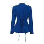Elegant Two-Piece Set – 3D Embroidered Jacket & High-Waist Pleated Skirt - Styeenigma