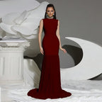Diamond High Neck Bandage & Tulle Evening Gown Mermaid Formal Events - Styeenigma