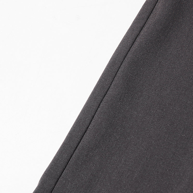 High-Waist Slim Fit Trousers – Elegant Grey Pants For Women