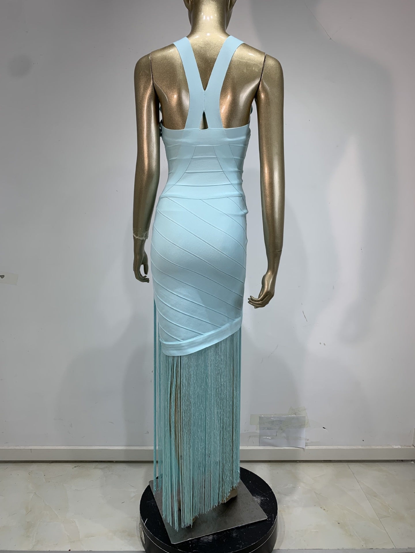V-Neck Sleeveless Fringe Midi Dress | Beach Vacation Cover-Up & Summer Party Dress