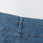 High-Waist Rhinestone Patchwork Wide-Leg Jeans Straight Denim Pants Women