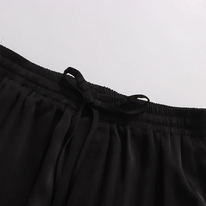 Vintage Style Women’s Shirt and Wide Leg Pants Set - Styeenigma