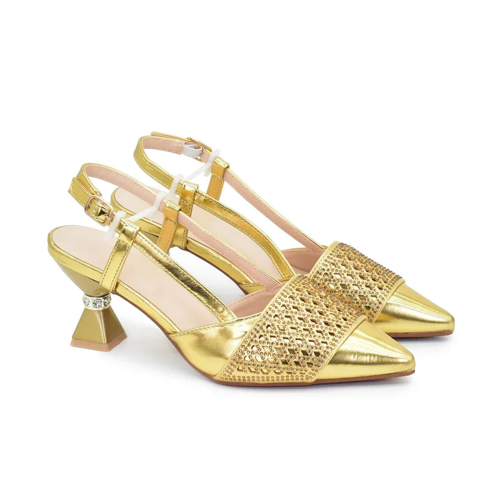 Pointed Toe Rhinestone Stiletto Sandals & Bag Bridal Set - Styeenigma