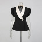 Sweet Style Women’s Two-Piece Set – V-Neck Top & Slimming Skirt Suit - Styeenigma