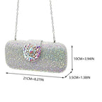 Rhinestone High Heel Shoes & Gemstone Hardbox Bag Set - Styeenigma