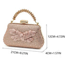 Leaf Appliqué Party Shoes & Matching Bag with Stiletto Heel - Styeenigma