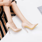 Women’s Pointed Toe High Heels – Patent Leather Wedding & Evening Shoes - Styeenigma