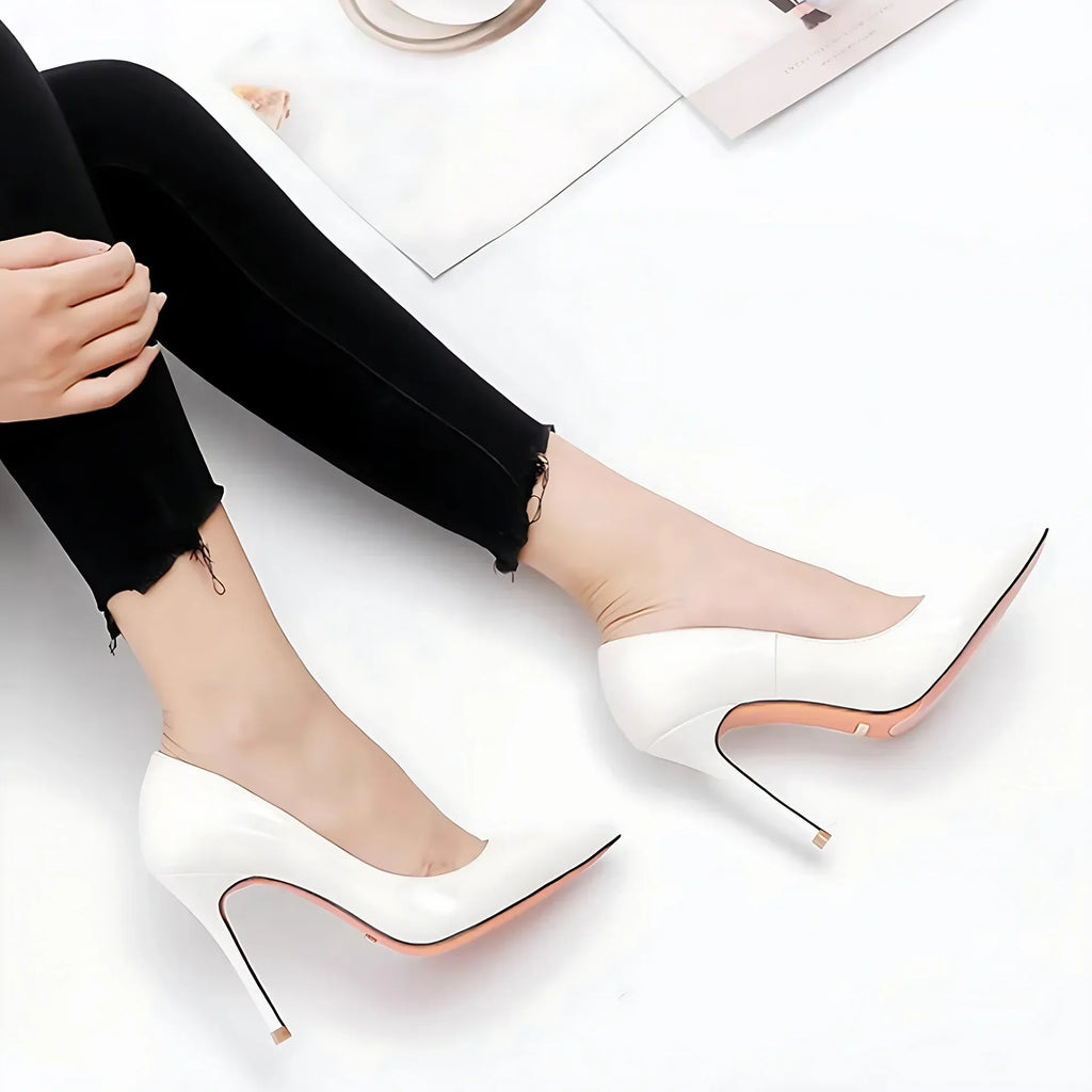 Women’s Pointed Toe High Heels – Patent Leather Wedding & Evening Shoes - Styeenigma