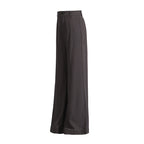 High-Waist Slim Fit Trousers – Elegant Grey Pants For Women