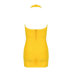 Women's Halter Neck Bodycon Dress - Sexy Sleeveless Mini Dress with Sweetheart Neckline