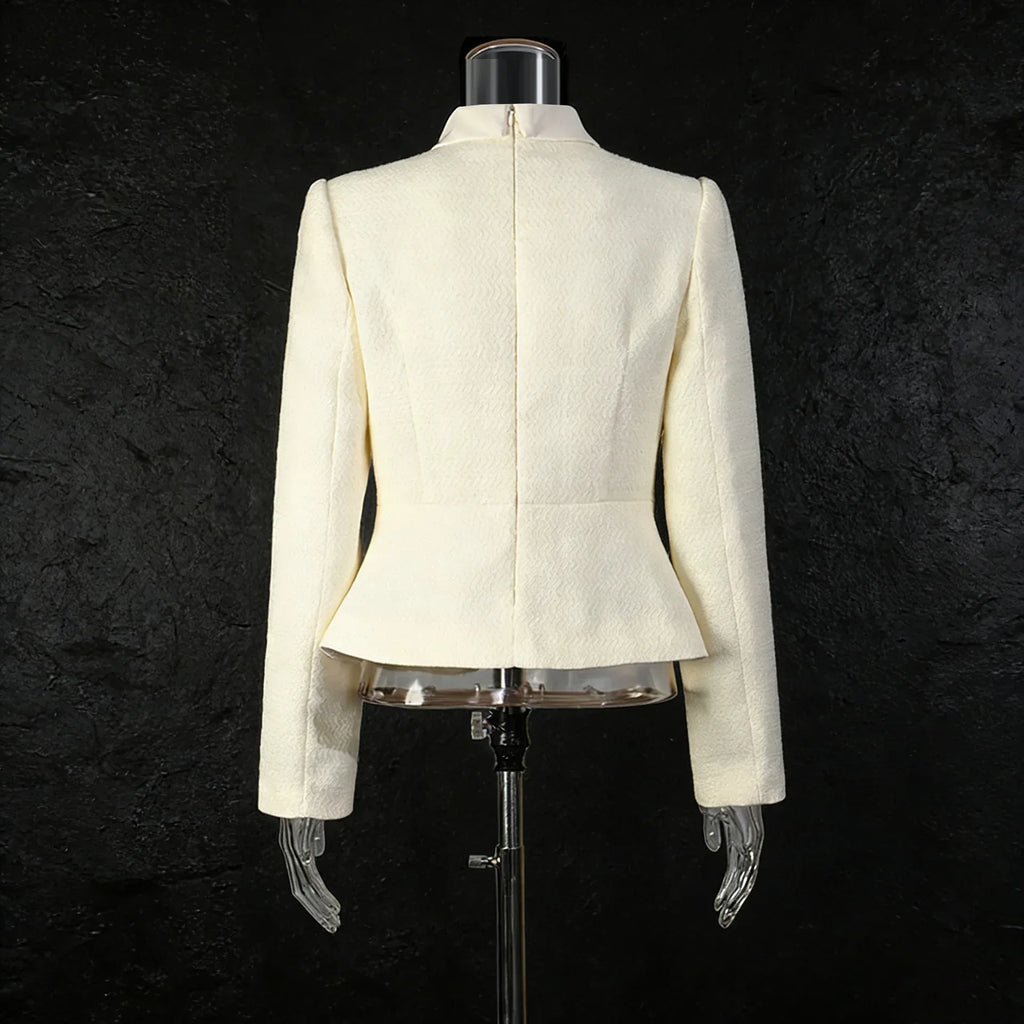 Women’s Two-Piece Set – Stand Collar Short Top & Midi Skirt - Styeenigma