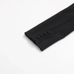 Women’s Black Suit Two-Piece Set – Rhinestone Blazer & High-Waist Straight Leg Pantsuit - Styeenigma