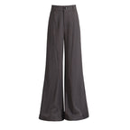 High-Waist Slim Fit Trousers – Elegant Grey Pants For Women