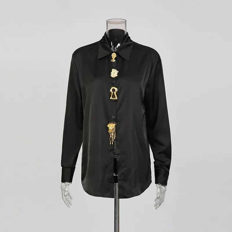 Vintage Style Women’s Shirt and Wide Leg Pants Set - Styeenigma