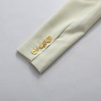 Oversized Blazer with Gold Buttons | Women’s Tailored Suit Jacke - Styeenigma