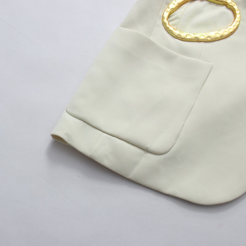 Oversized Blazer with Gold Buttons | Women’s Tailored Suit Jacke - Styeenigma