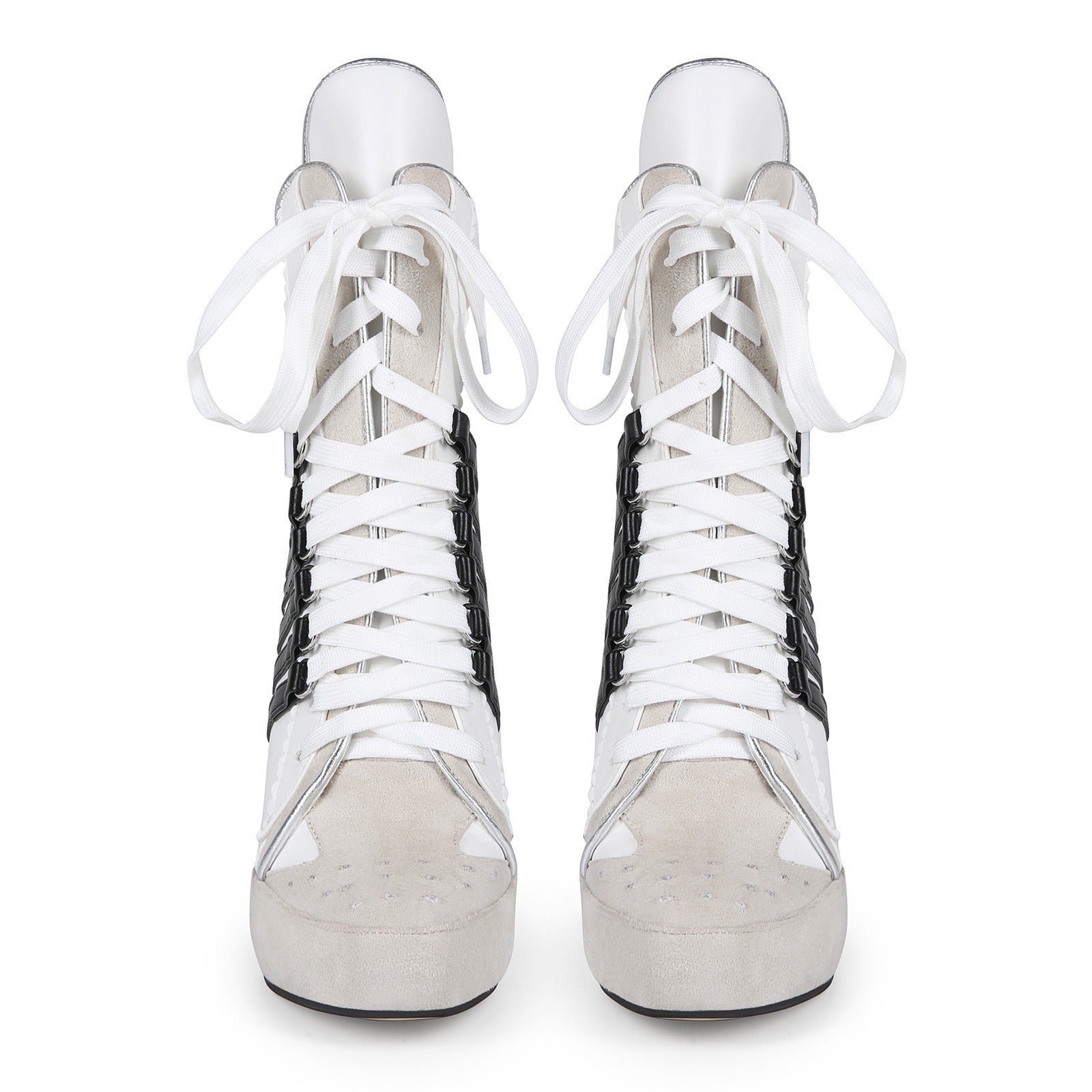 Sexy Platform Lace Up Stiletto Ankle Boots for Women | Nightclub Party Shoes - Styeenigma